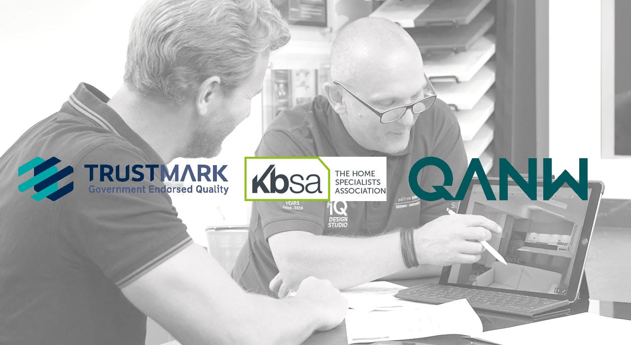 Kitchen consultation with TrustMark and KBSA accreditation logos